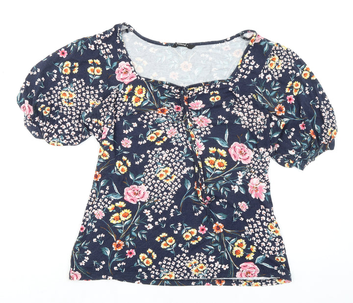 Roman Womens Multicoloured Floral Viscose Basic Blouse Size 12 Sweetheart