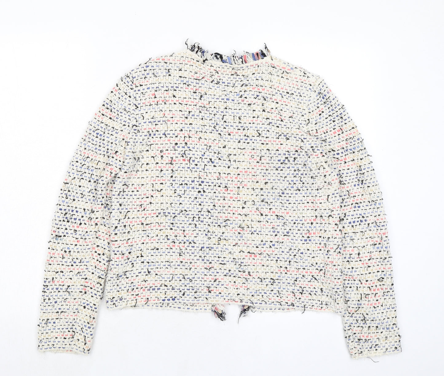 Massimo Rebecchi Womens Multicoloured Round Neck Acrylic Cardigan Jumper Size M