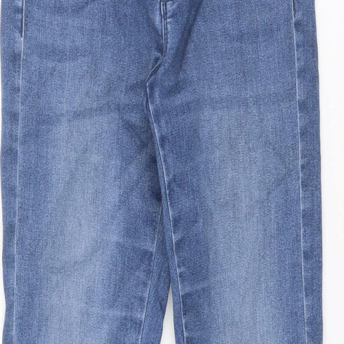 Marks and Spencer Womens Blue Cotton Skinny Jeans Size 4 L29.5 in Regular Zip