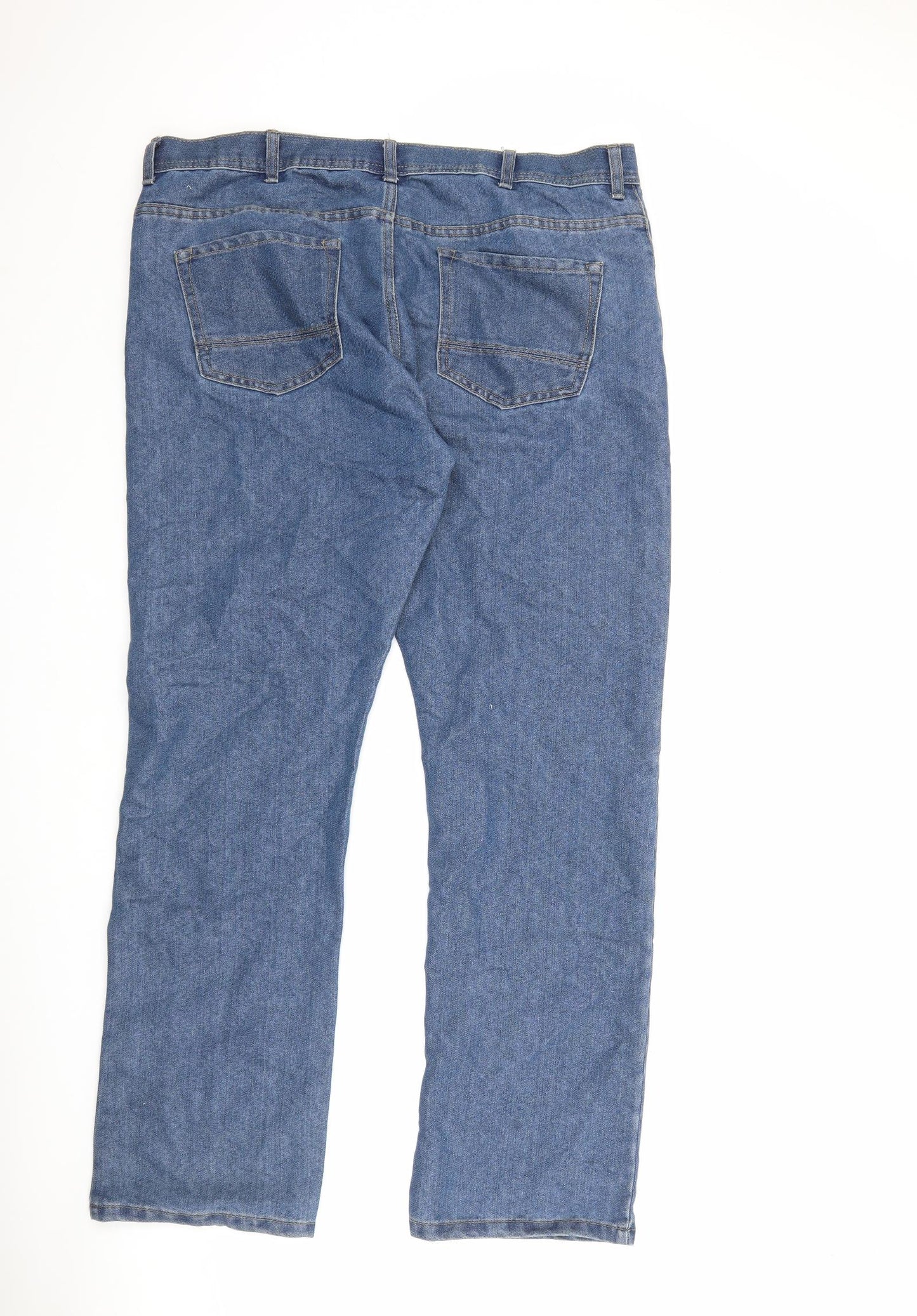 Denim & Co. Mens Blue Cotton Straight Jeans Size 38 in L34 in Regular Zip