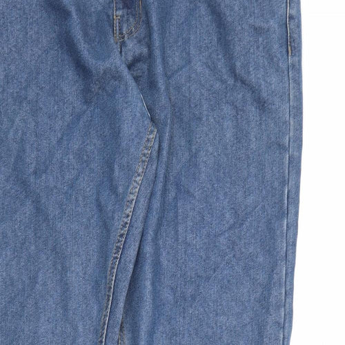 Denim & Co. Mens Blue Cotton Straight Jeans Size 38 in L34 in Regular Zip