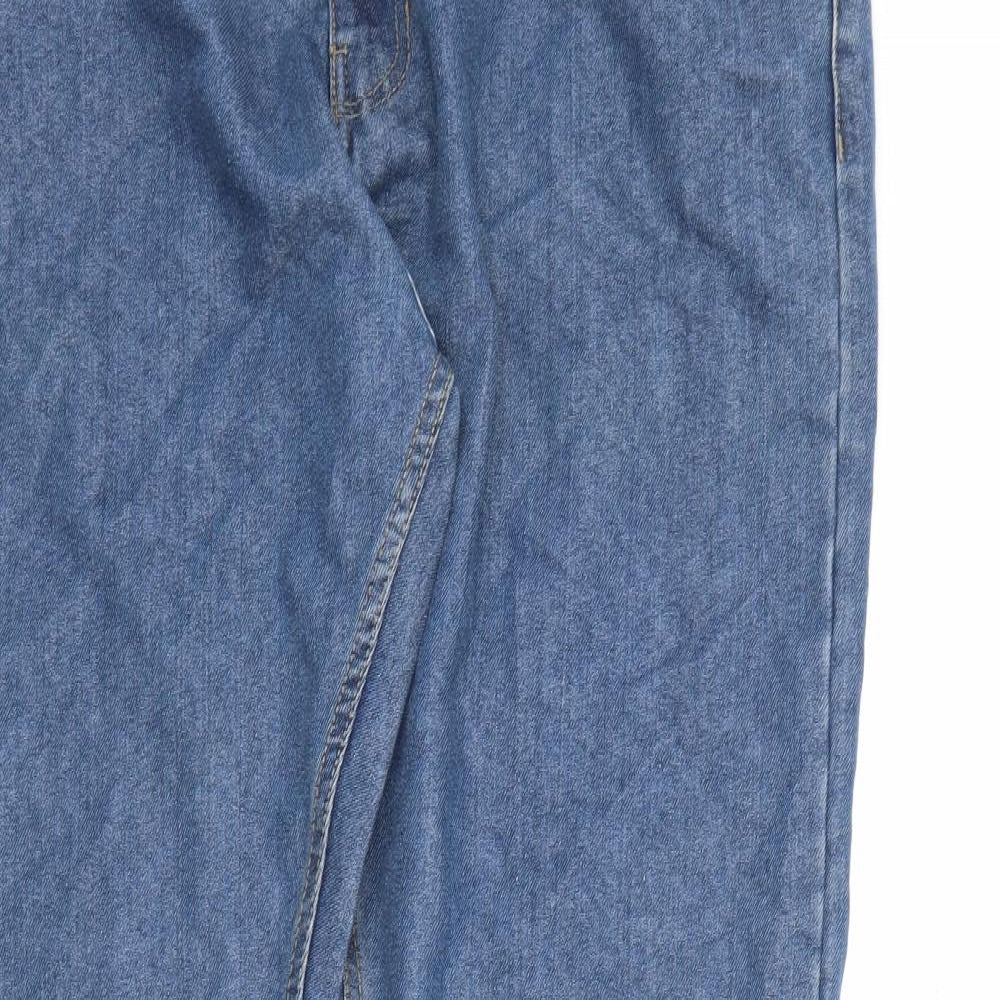 Denim & Co. Mens Blue Cotton Straight Jeans Size 38 in L34 in Regular Zip