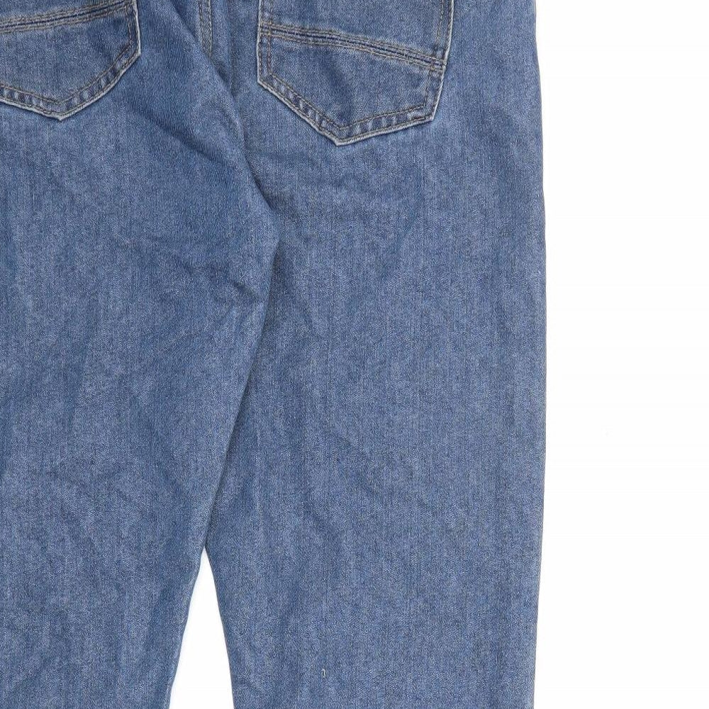 Denim & Co. Mens Blue Cotton Straight Jeans Size 38 in L34 in Regular Zip