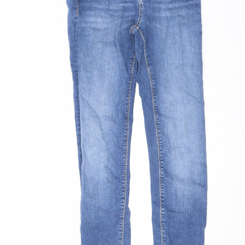 VERO MODA Womens Blue Cotton Skinny Jeans Size 4 L30 in Regular Zip