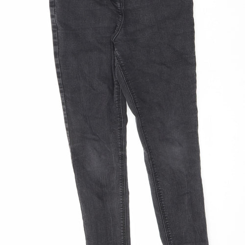 Nutmeg Womens Black Cotton Skinny Jeans Size 10 L27 in Regular Zip