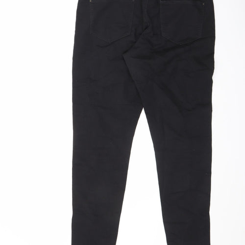 Marks and Spencer Womens Black Cotton Jegging Jeans Size 12 L28 in Regular Zip
