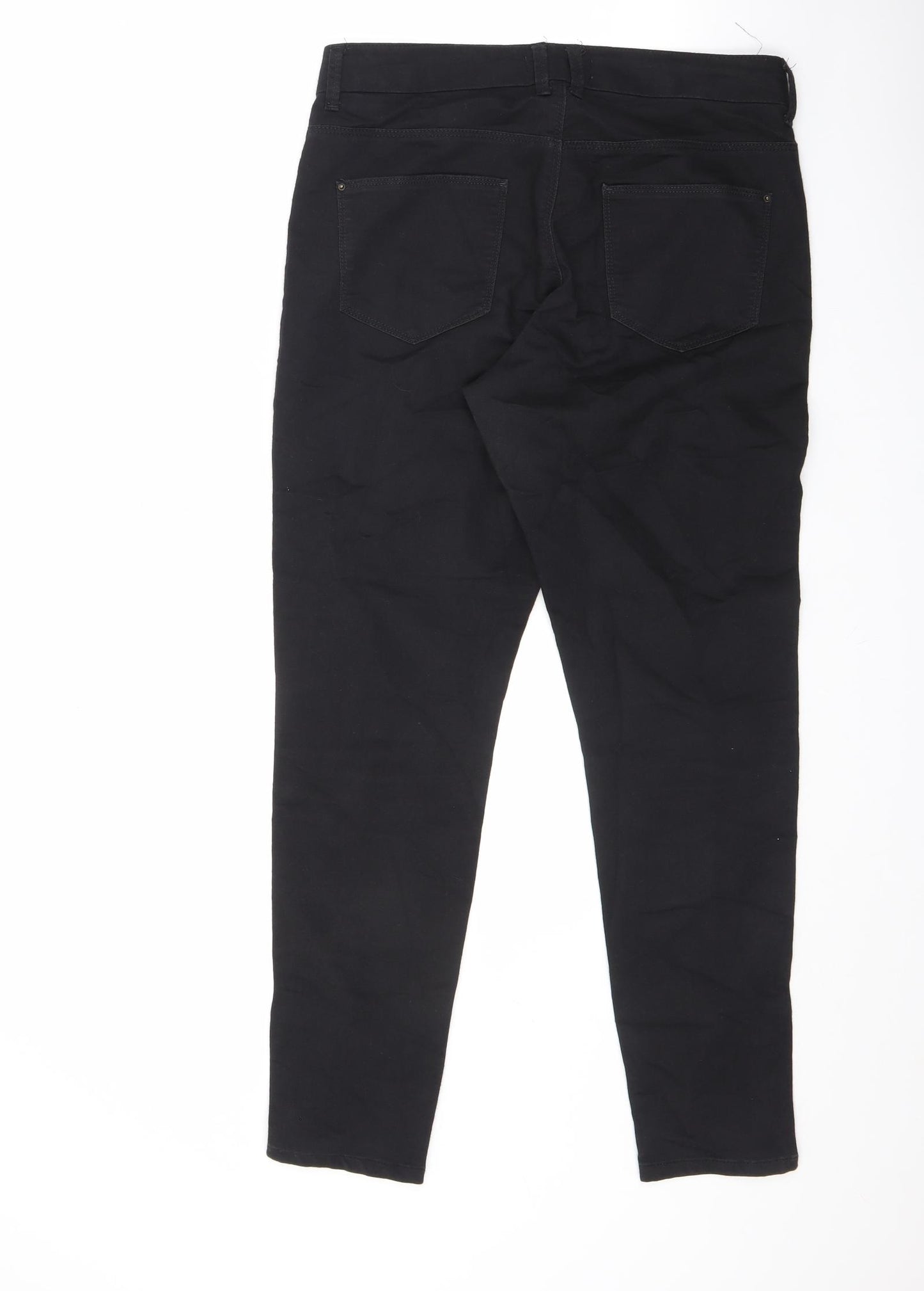 Marks and Spencer Womens Black Cotton Jegging Jeans Size 12 L28 in Regular Zip