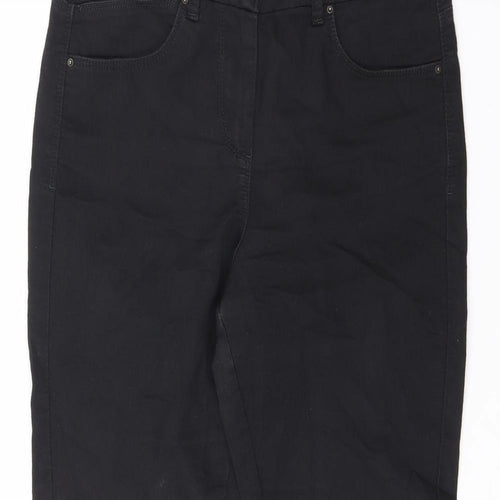 Marks and Spencer Womens Black Cotton Jegging Jeans Size 12 L28 in Regular Zip
