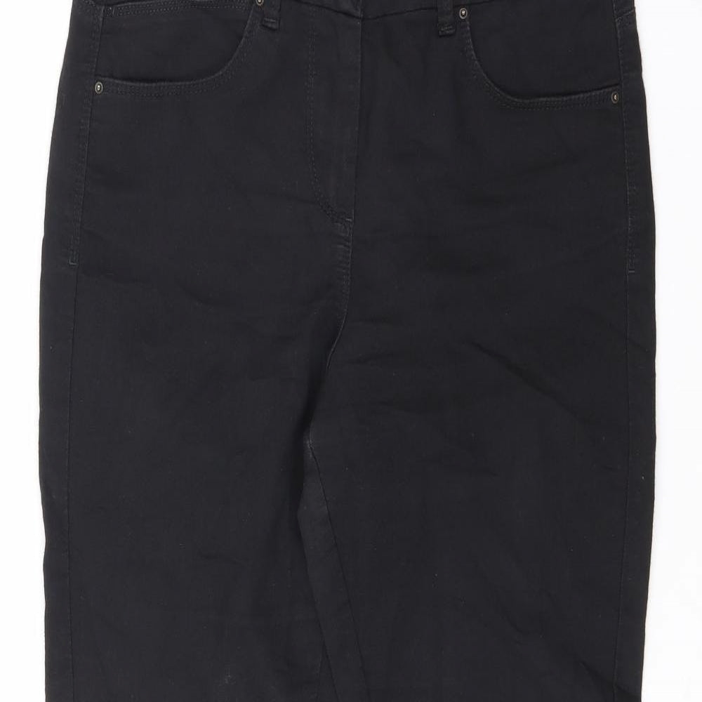 Marks and Spencer Womens Black Cotton Jegging Jeans Size 12 L28 in Regular Zip