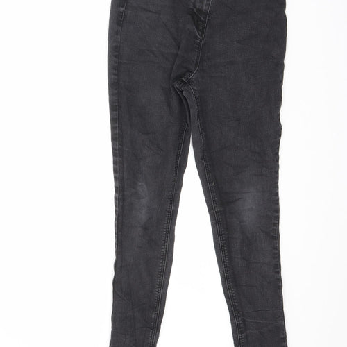 Nutmeg Womens Black Cotton Skinny Jeans Size 10 L27 in Regular Zip