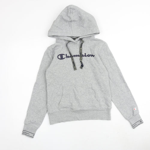 Champion Womens Grey Cotton Pullover Hoodie Size XS Pullover