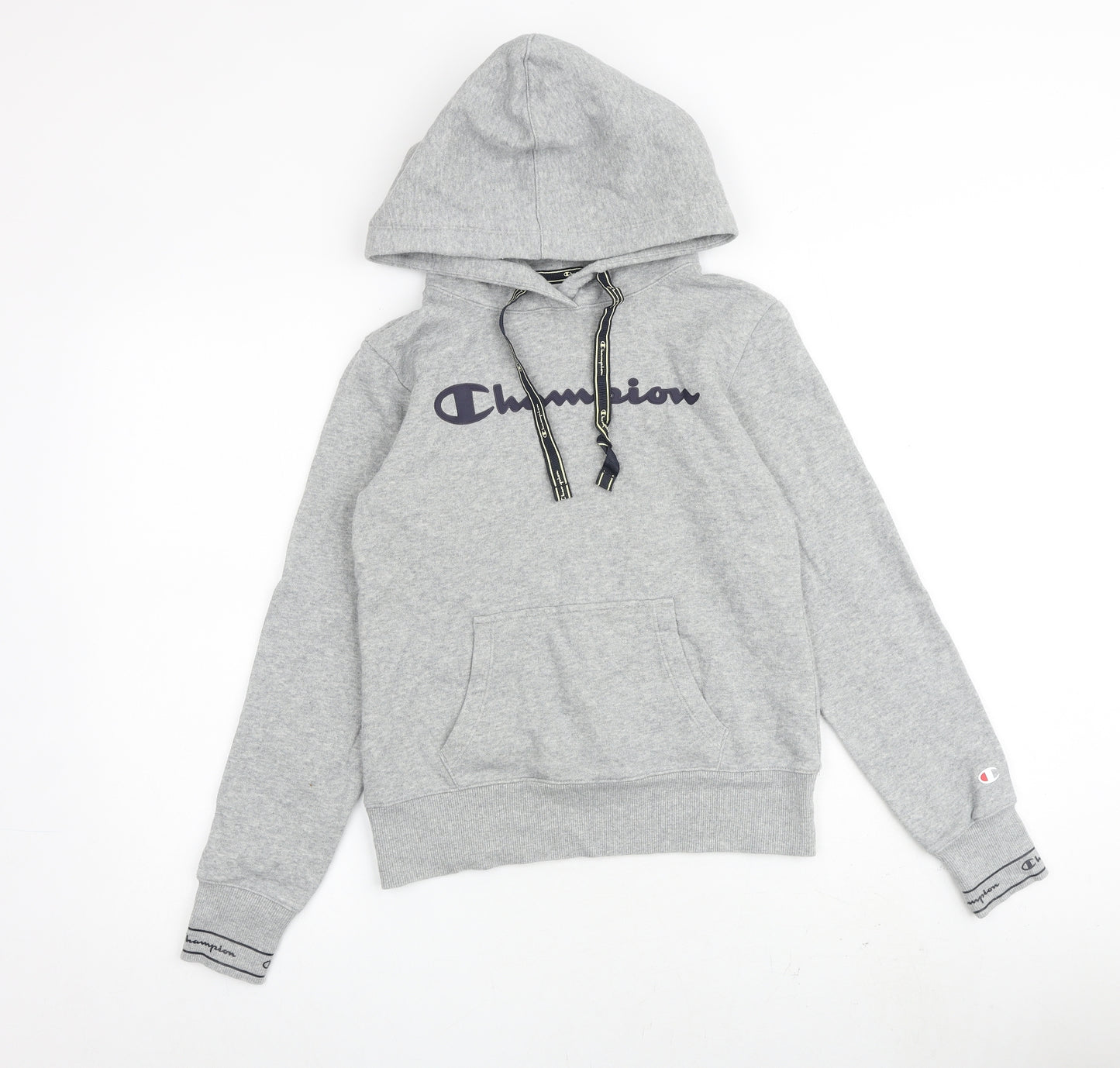 Champion Womens Grey Cotton Pullover Hoodie Size XS Pullover