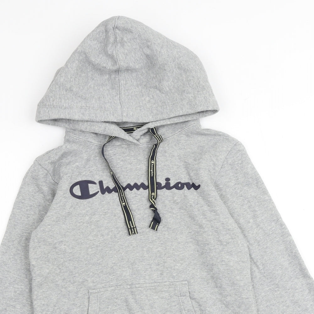 Champion Womens Grey Cotton Pullover Hoodie Size XS Pullover