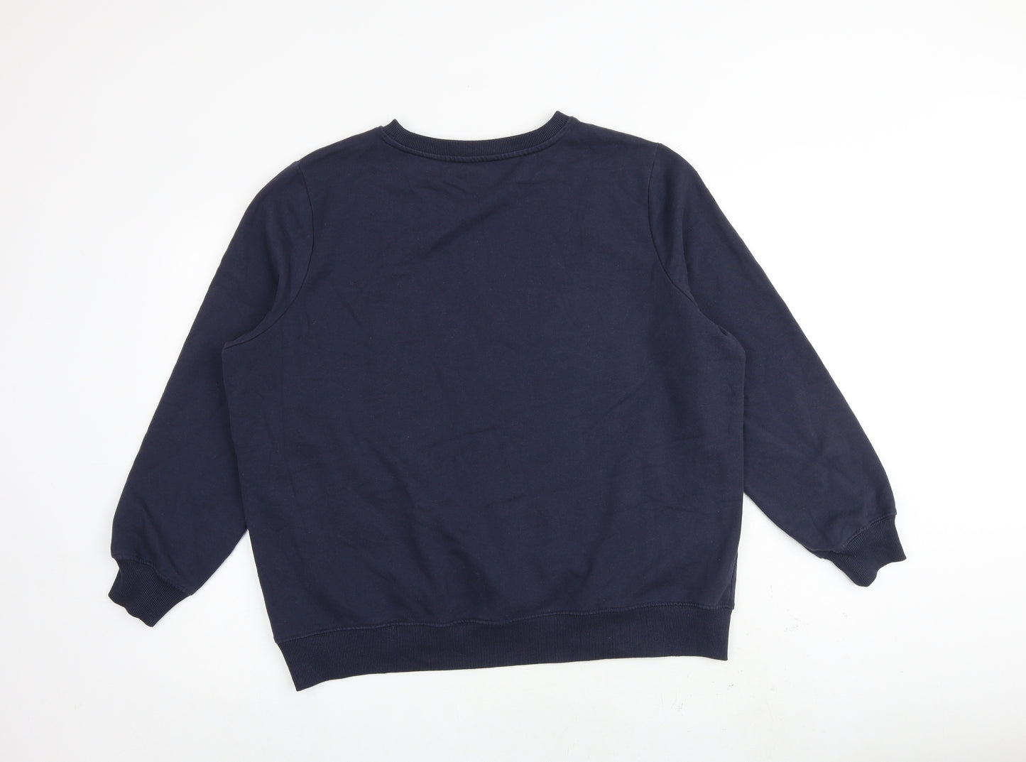 M&Co Womens Blue Polyester Pullover Sweatshirt Size 18 Pullover - Rainbow Stripe Detail