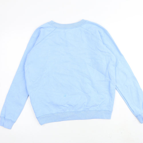 Jack Wills Womens Blue Cotton Pullover Sweatshirt Size 6 Pullover