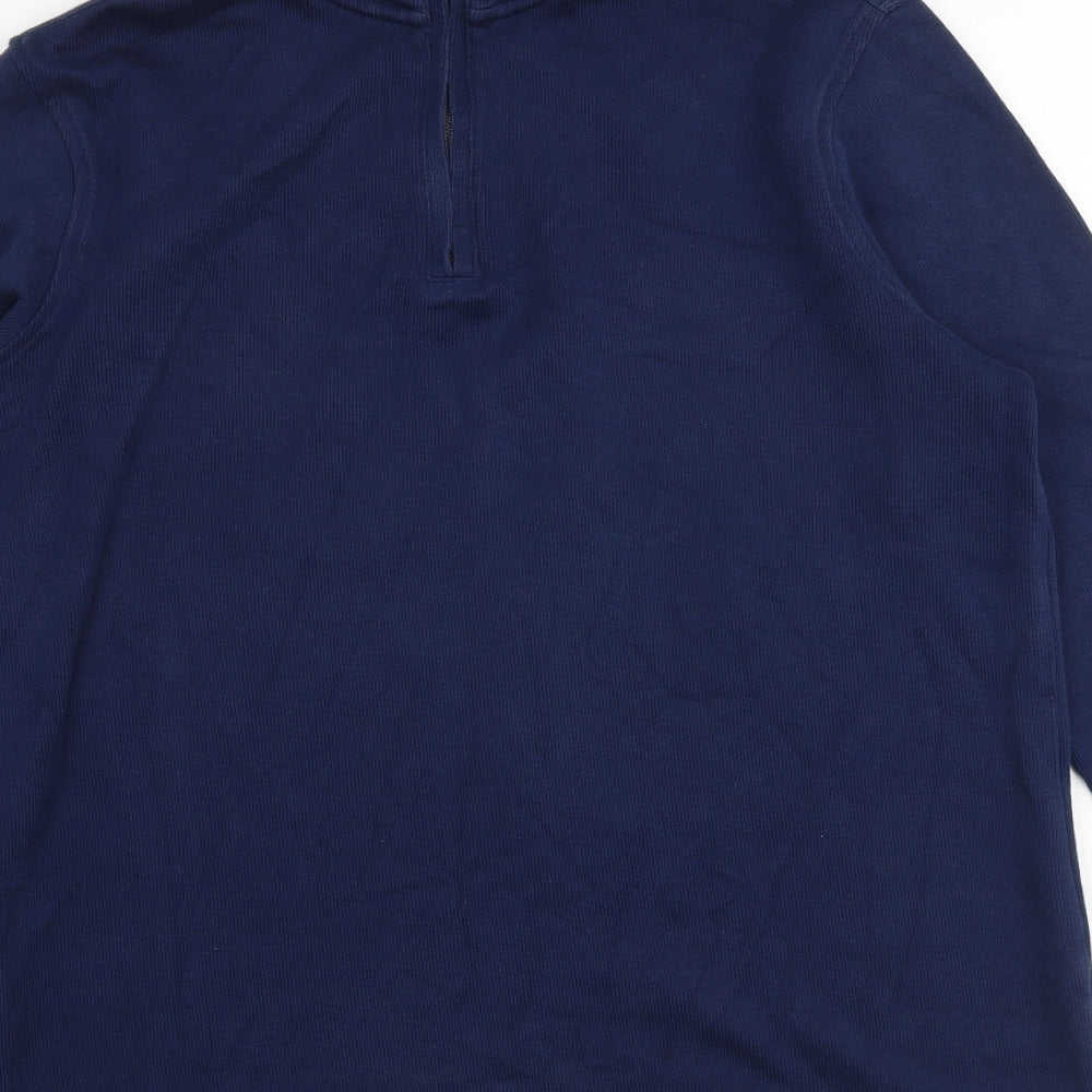 Banana Republic Mens Blue Cotton Pullover Sweatshirt Size L
