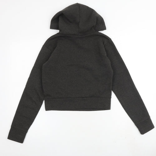 PRETTYLITTLETHING Womens Grey Polyester Pullover Hoodie Size 8 Pullover