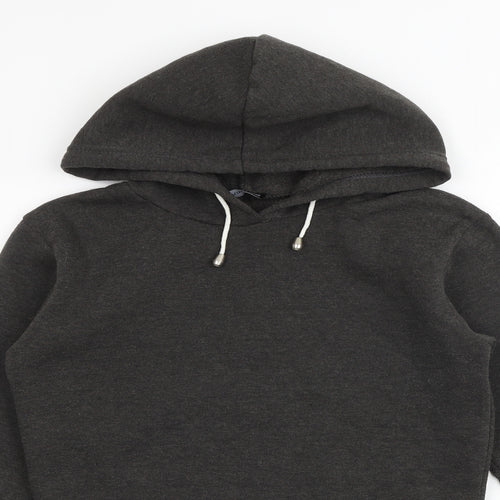 PRETTYLITTLETHING Womens Grey Polyester Pullover Hoodie Size 8 Pullover