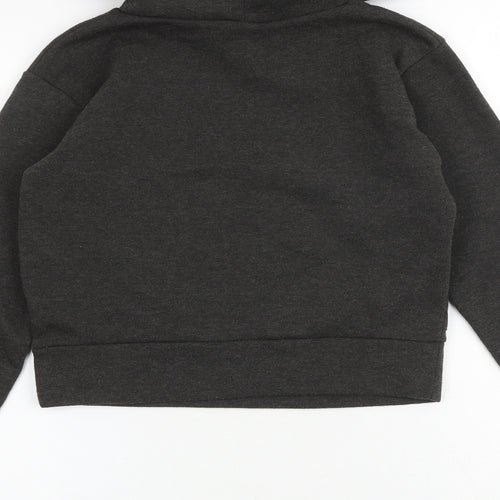PRETTYLITTLETHING Womens Grey Polyester Pullover Hoodie Size 8 Pullover
