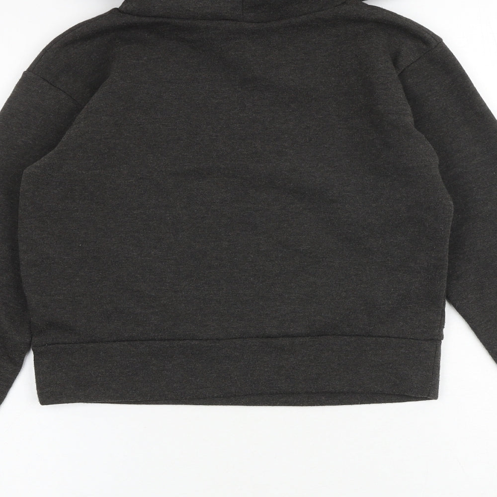 PRETTYLITTLETHING Womens Grey Polyester Pullover Hoodie Size 8 Pullover