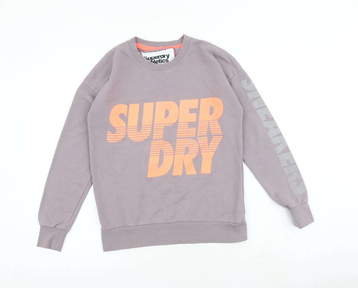 Superdry Womens Grey Cotton Pullover Sweatshirt Size XS Pullover