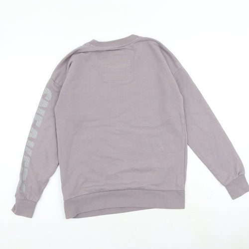 Superdry Womens Grey Cotton Pullover Sweatshirt Size XS Pullover