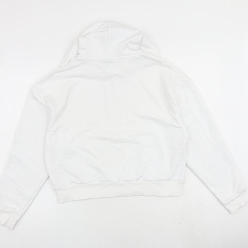 PUMA Womens White Cotton Pullover Hoodie Size M Pullover