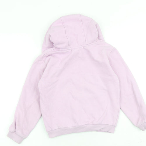 Mountain Warehouse Girls Purple Cotton Pullover Hoodie Size 7-8 Years Pullover - Leopard