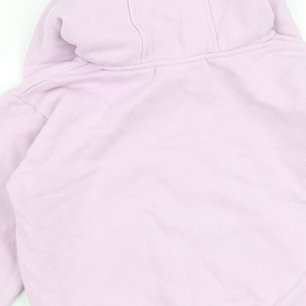 Mountain Warehouse Girls Purple Cotton Pullover Hoodie Size 7-8 Years Pullover - Leopard