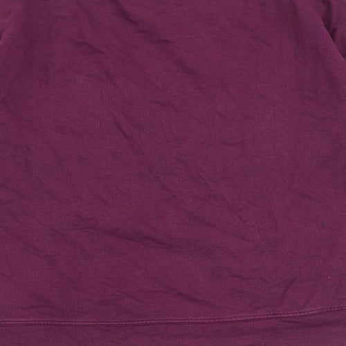 Marks and Spencer Womens Purple Geometric Cotton Pullover Sweatshirt Size 8 Pullover - Star Print