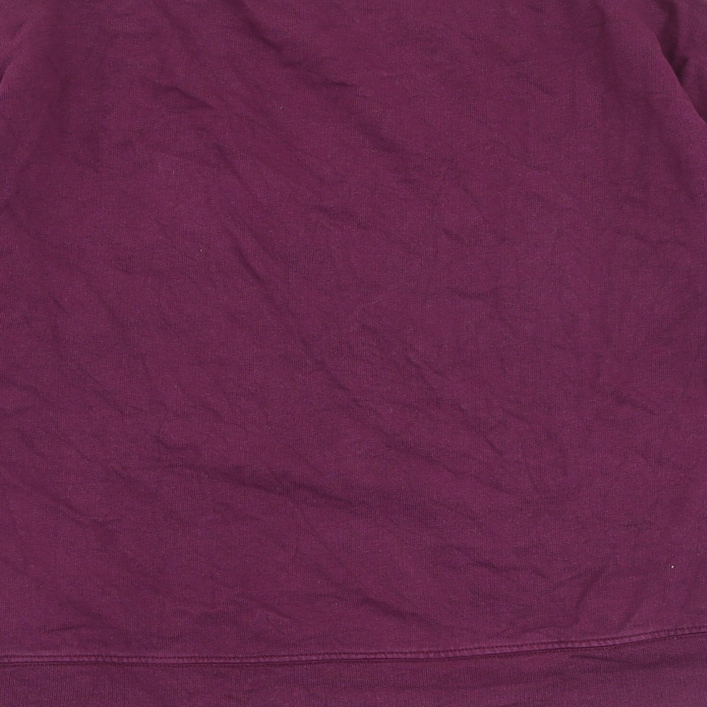 Marks and Spencer Womens Purple Geometric Cotton Pullover Sweatshirt Size 8 Pullover - Star Print