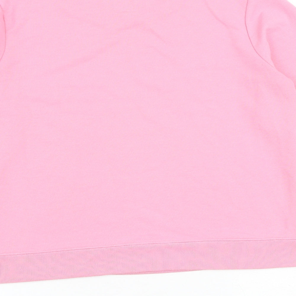 Jack Wills Womens Pink Cotton Pullover Sweatshirt Size 12 Pullover