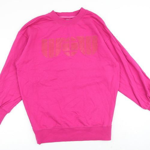 NEXT Womens Pink 100% Cotton Pullover Sweatshirt Size S Pullover - WOW