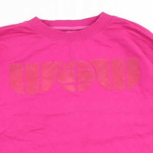 NEXT Womens Pink 100% Cotton Pullover Sweatshirt Size S Pullover - WOW