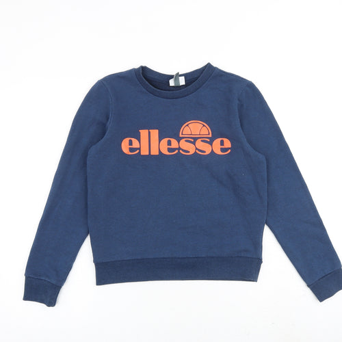 ellesse Boys Blue Cotton Pullover Sweatshirt Size L Pullover