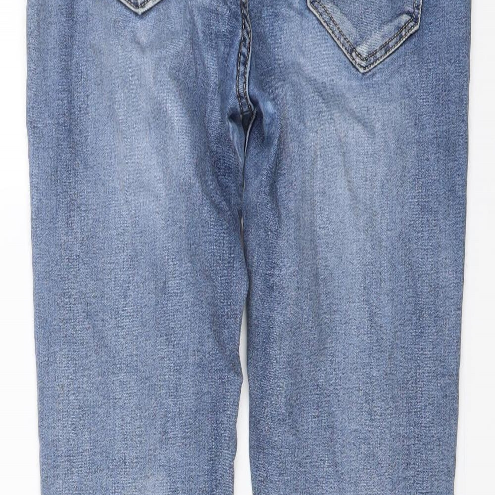 B.S Jeans Womens Blue Cotton Skinny Jeans Size 10 L28 in Regular Button
