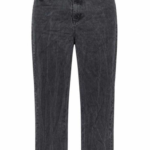H&M Womens Grey Cotton Tapered Jeans Size 6 L26 in Regular Button