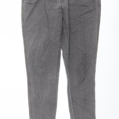 Red Herring Womens Grey Cotton Jegging Jeans Size 14 L29 in Regular