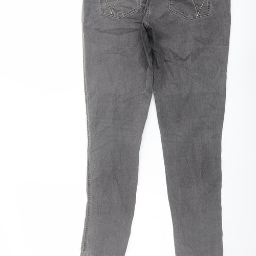 Red Herring Womens Grey Cotton Jegging Jeans Size 14 L29 in Regular