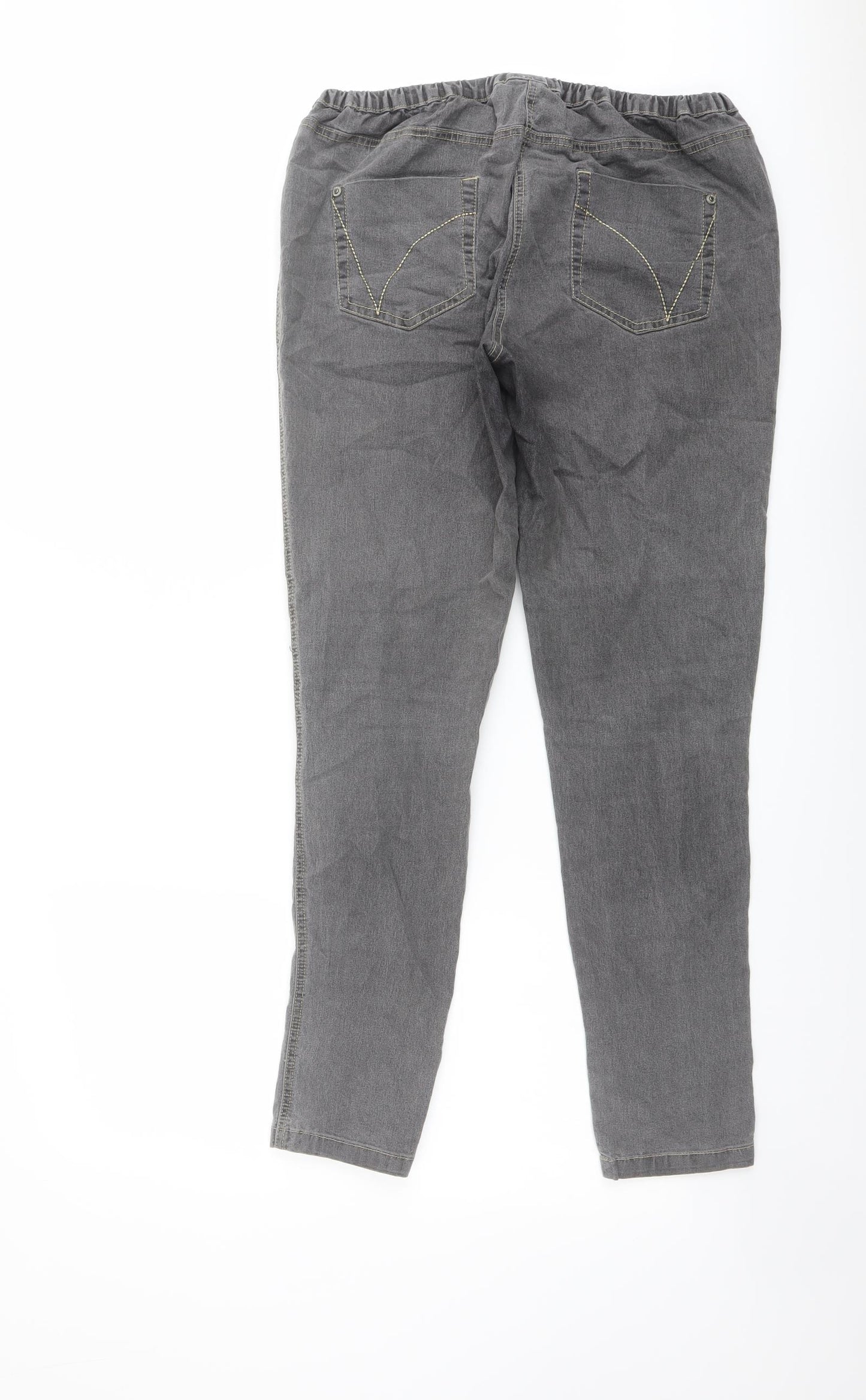 Red Herring Womens Grey Cotton Jegging Jeans Size 14 L29 in Regular