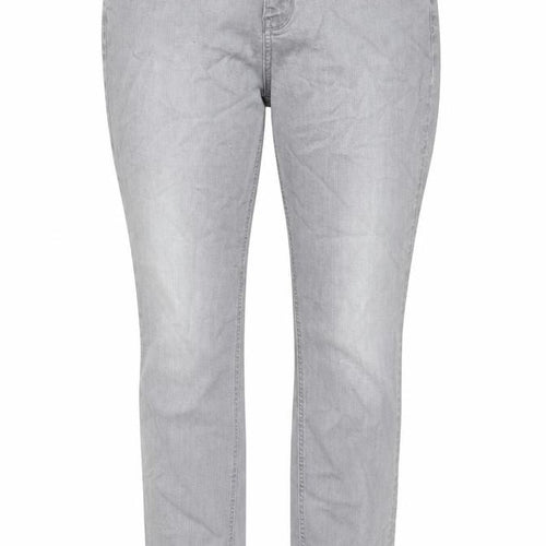 Autograph Womens Grey Cotton Skinny Jeans Size 14 L29 in Regular Zip