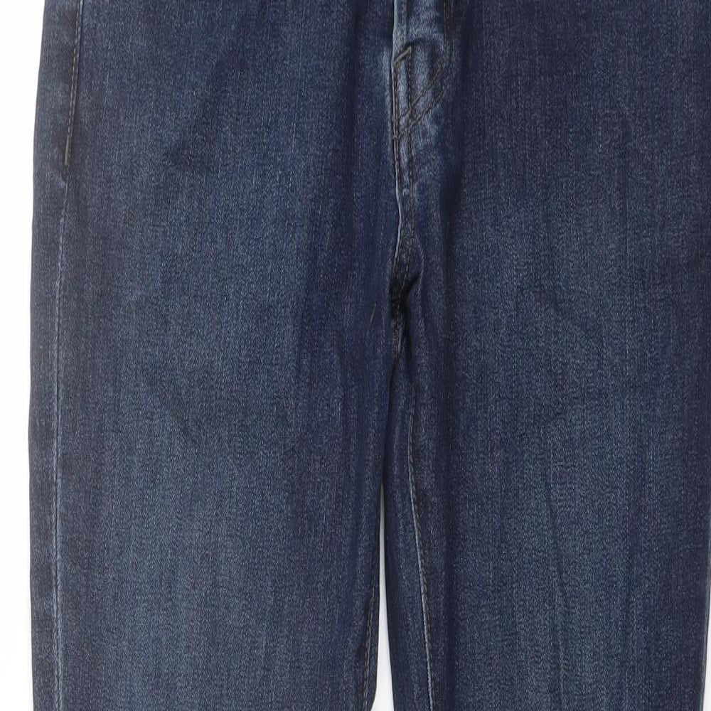 H&M Mens Blue Cotton Skinny Jeans Size 32 in L32 in Regular Button