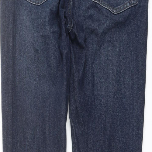 H&M Mens Blue Cotton Skinny Jeans Size 32 in L32 in Regular Button