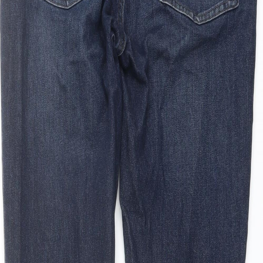 H&M Mens Blue Cotton Skinny Jeans Size 32 in L32 in Regular Button