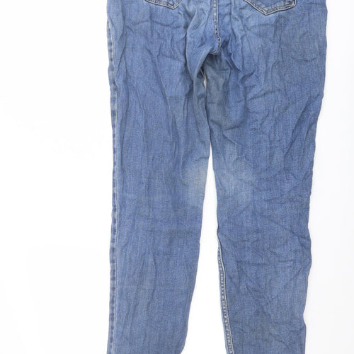 White Label Womens Blue Cotton Tapered Jeans Size 14 L29 in Regular Button