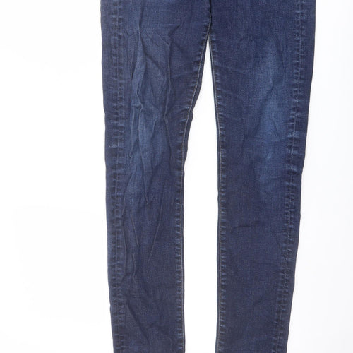 Uniqlo Womens Blue Cotton Skinny Jeans Size 26 in L32 in Regular Button