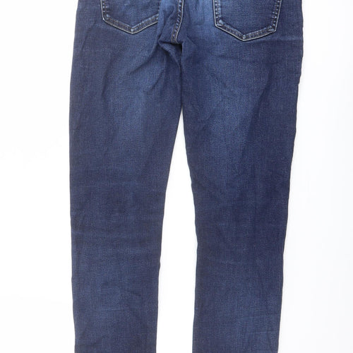 Uniqlo Womens Blue Cotton Skinny Jeans Size 26 in L32 in Regular Button