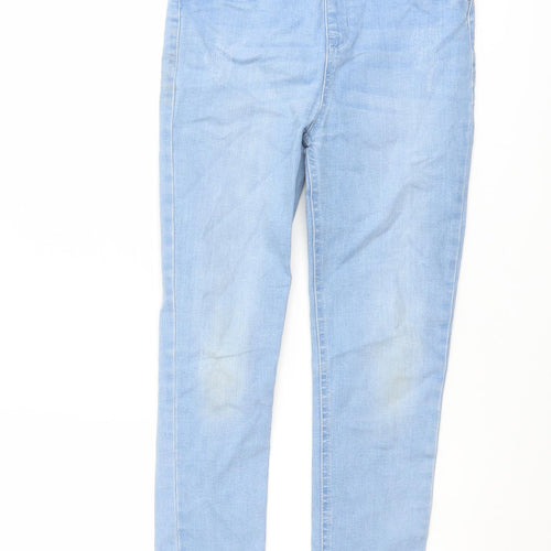 Denim & Co. Girls Blue Cotton Jegging Jeans Size 10-11 Years Regular Pullover - Raw Hem