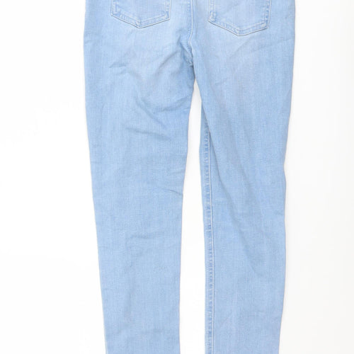 Denim & Co. Girls Blue Cotton Jegging Jeans Size 10-11 Years Regular Pullover - Raw Hem