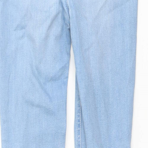 Denim & Co. Girls Blue Cotton Jegging Jeans Size 10-11 Years Regular Pullover - Raw Hem